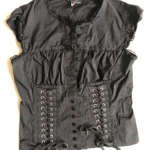 Button up corset style dress shirt